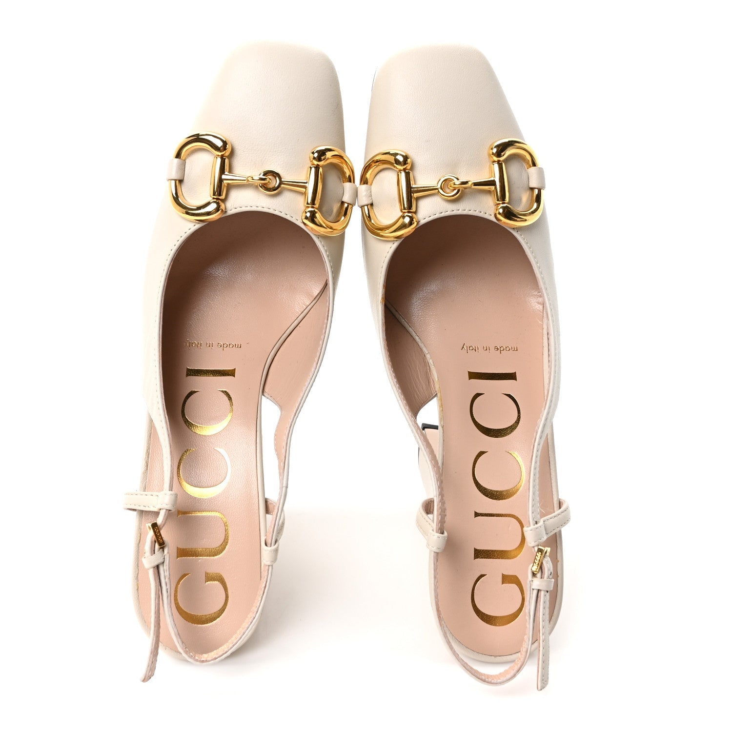 Nappa Horsebit Platform 35/120mm Slingback Pumps 36 New Mystic White