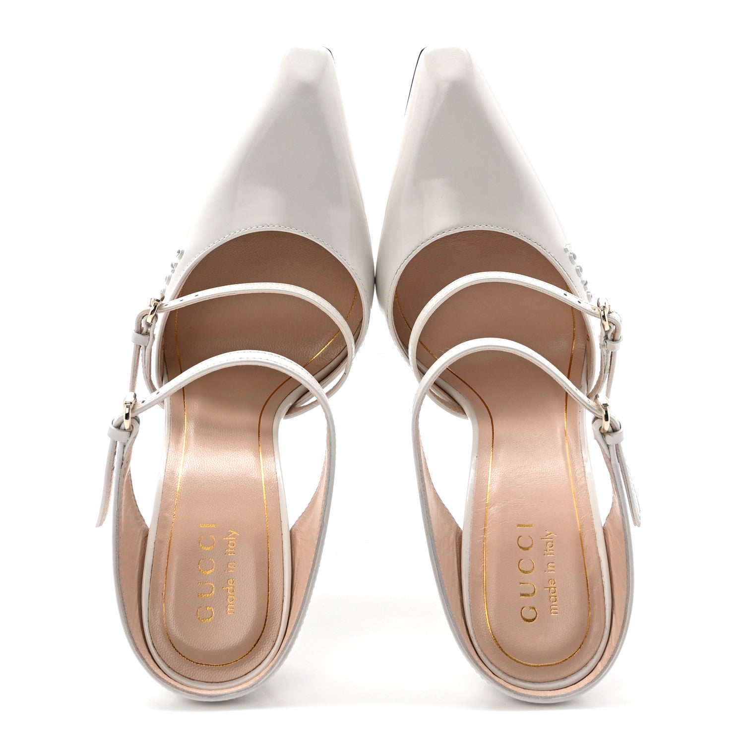 Regent Calfskin Wedge Mules 37 White
