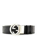 Guccissima Signature Interlocking G Reversible 37mm Belt 100 40 Black Cocoa