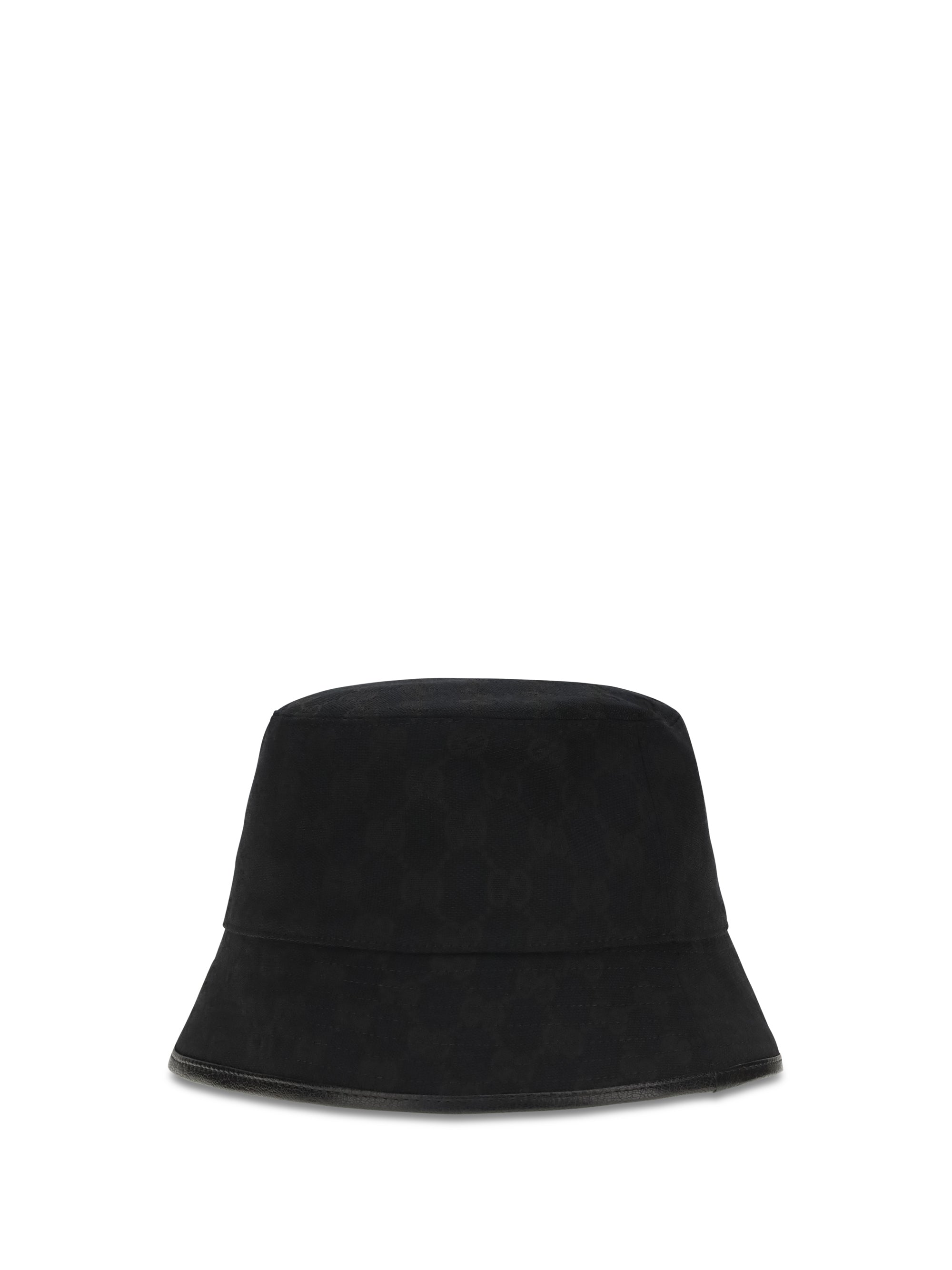 Gucci 8757404HBJS GG Canvas Bucket Hat — Black