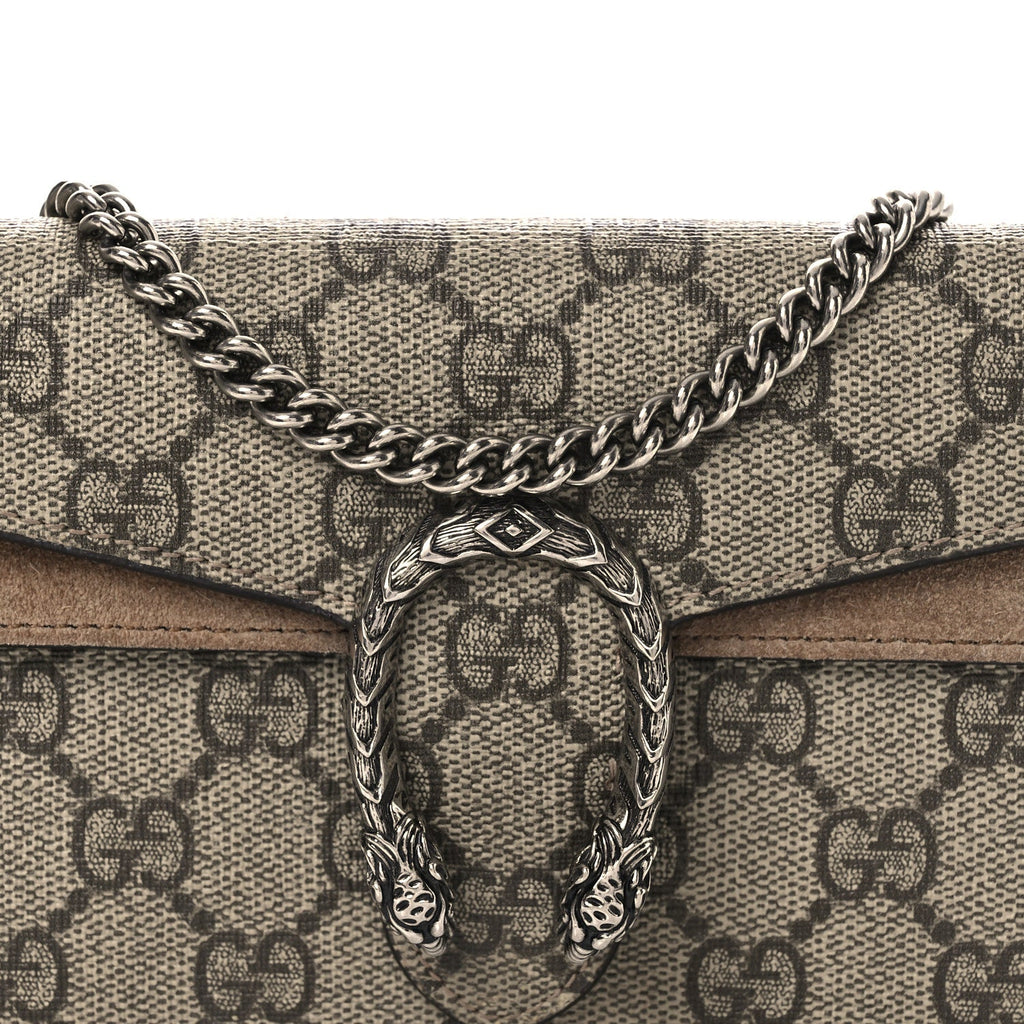 GG Supreme Monogram Super Mini Dionysus Shoulder Bag Taupe