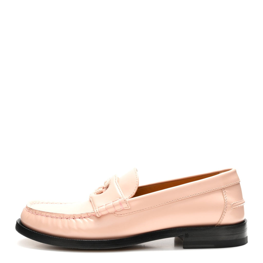 Millennial Ribot Cut Out Interlocking G Loafers 39.5 Perfect Pink