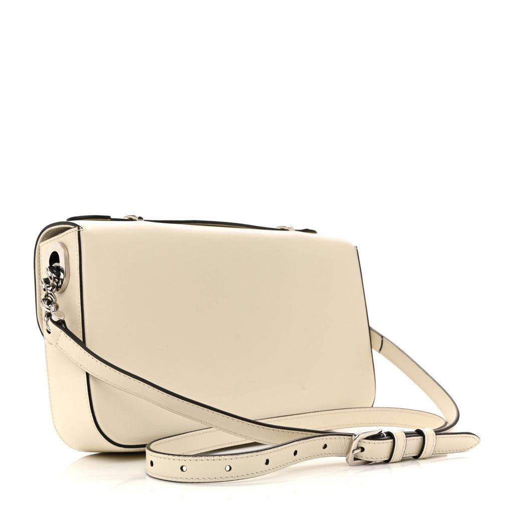 Senna Calfskin Petite GG Top Handle Shoulder Bag Mystic White