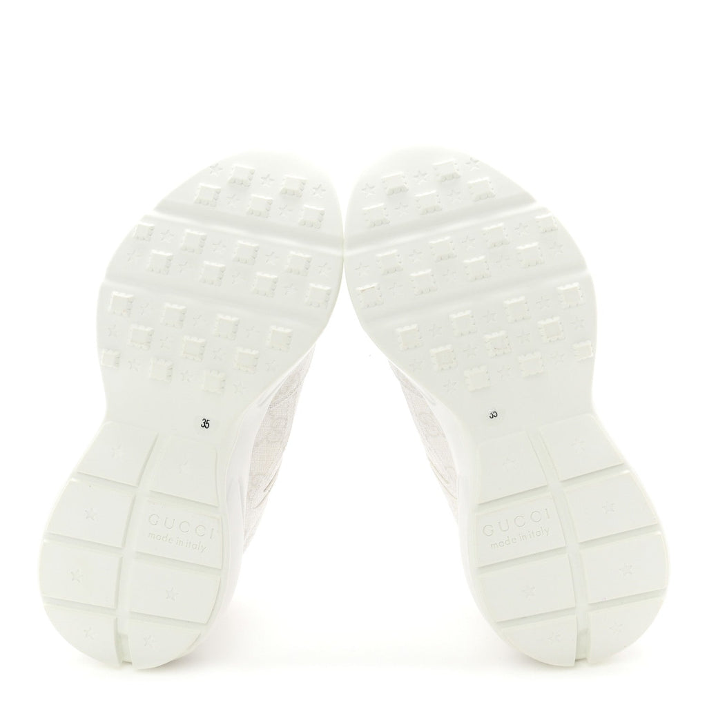 GG Supreme Monogram Womens Rhyton Sneakers 35 White