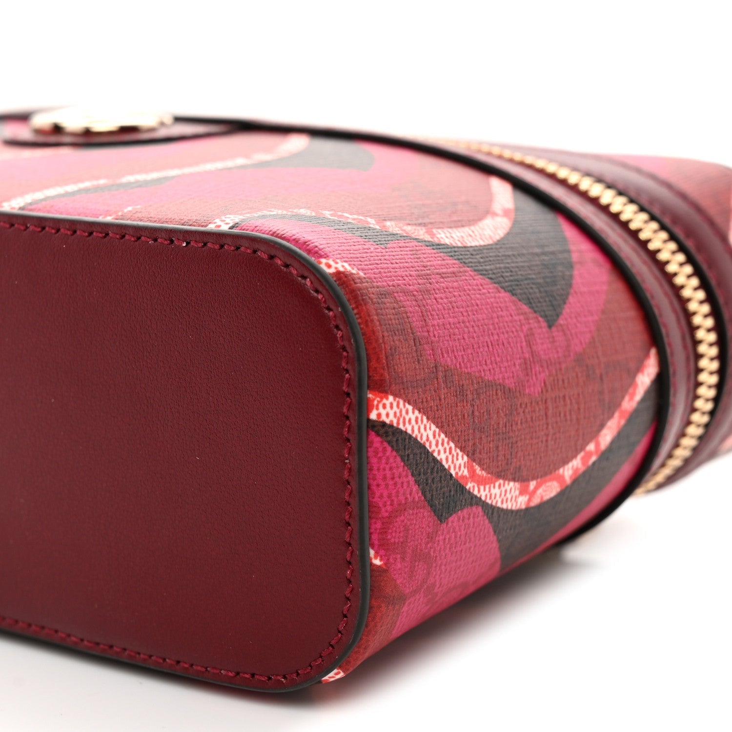 GG Supreme Monogram Canvas Lunar New Year Shoulder Bag  Red Pink Multicolor
