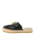 Nappa Matelasse GG Marmont Espadrille Slippers 36 Black