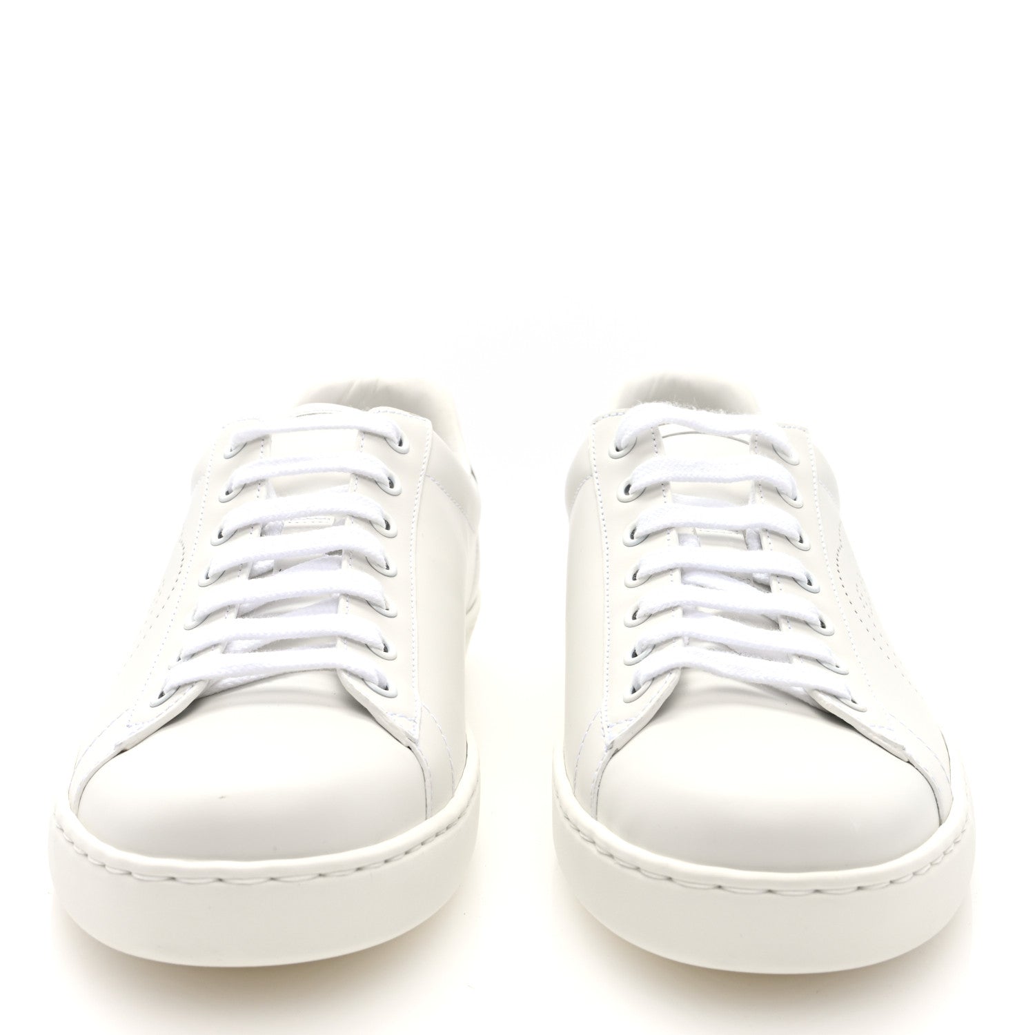 Calfskin Interlocking G Perforated Mens Ace Sneakers 8 White Grey Sky