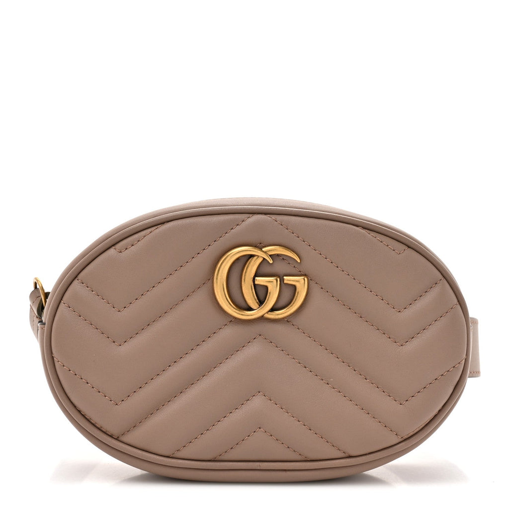 Calfskin Matelasse GG Marmont Belt Bag 75 30 Porcelain Rose