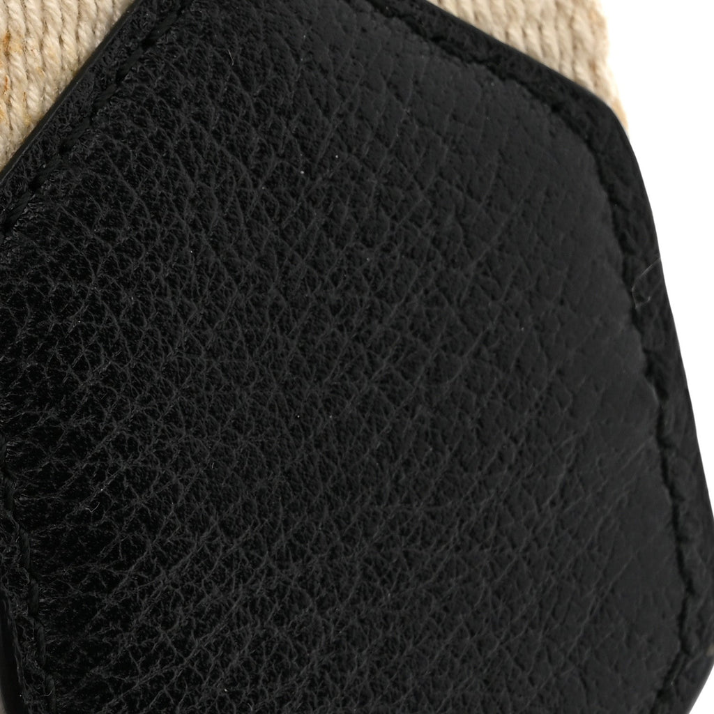 Calfskin Web Crystal Butterfly Stripe Small Totem Shoulder Bag Black
