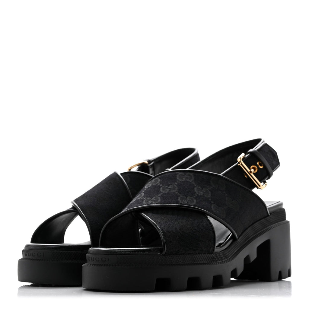 Monogram Granada Kid Trip 40/72mm Lug Sole Sandals 38 Black