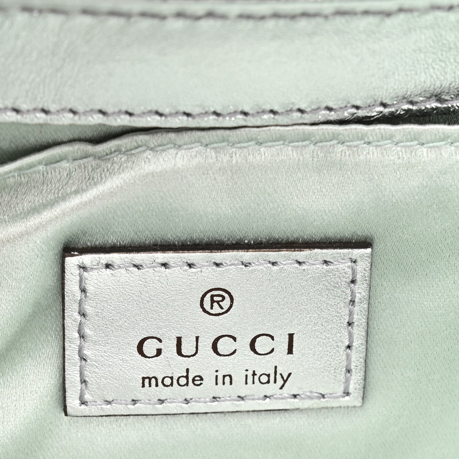 Iridescent Nappa Vertical Matelasse Small Maxi Horsebit Chain Shoulder Bag Iridescent Salvy Green