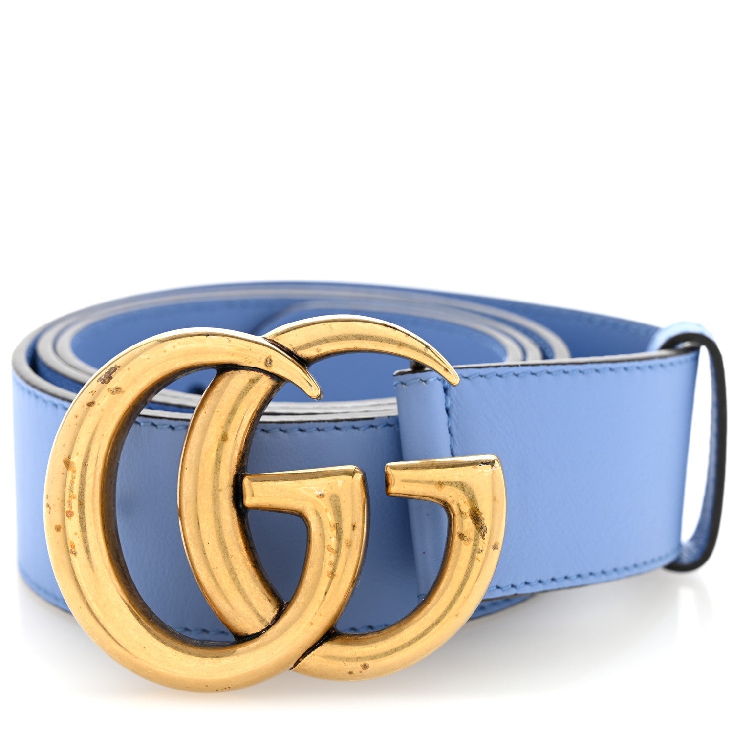 Calfskin Double G 40mm Belt 90 36 Clear Sky Blue