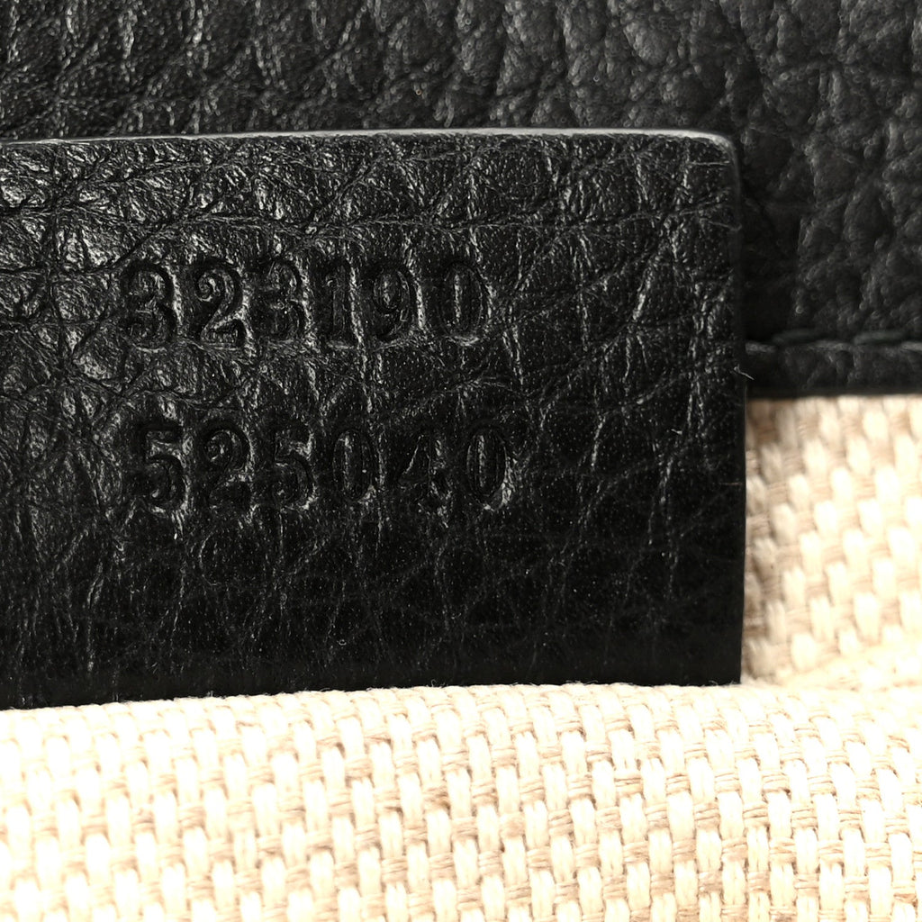 Pebbled Calfskin Small Soho Flap Crossbody Black