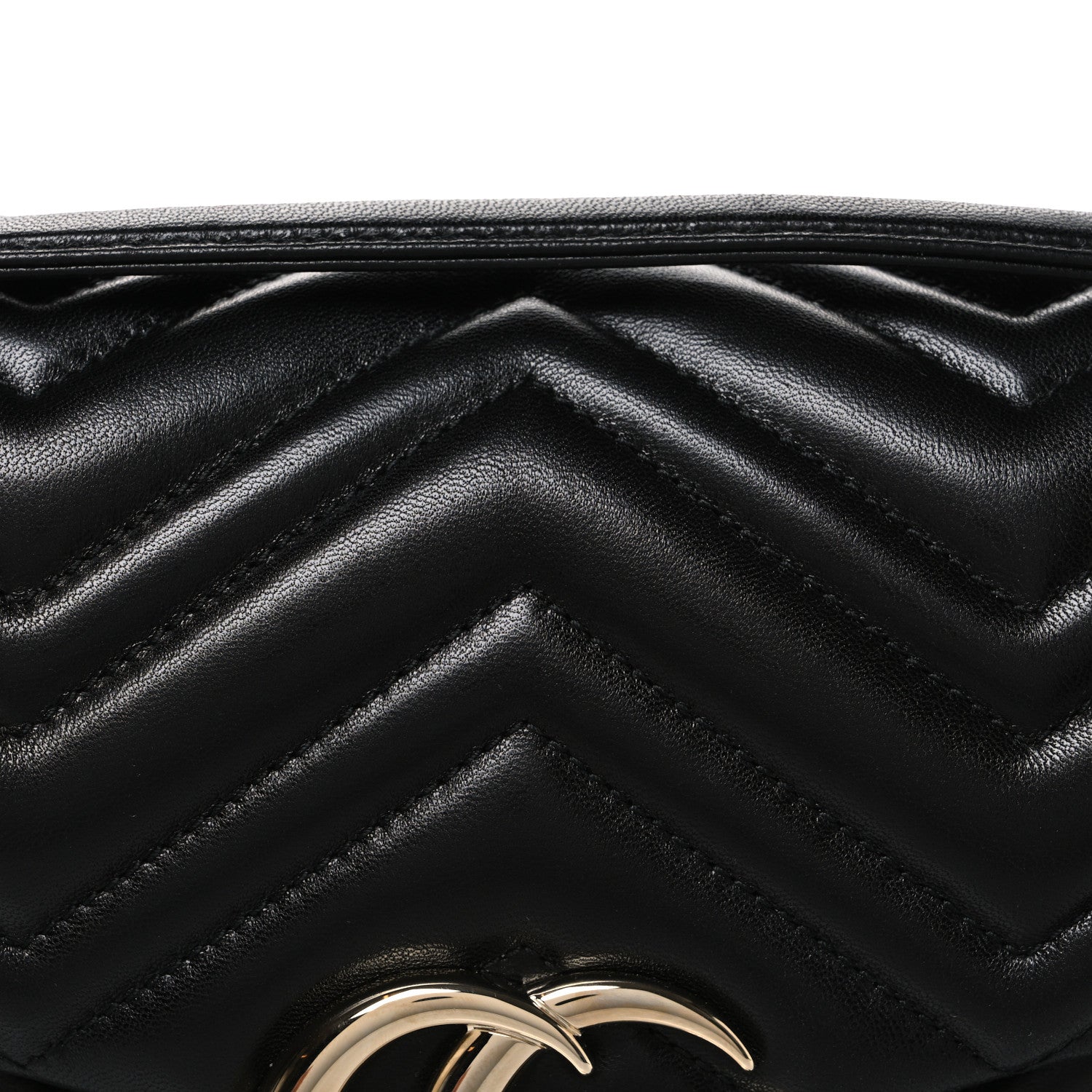 Lambskin Matelasse Large GG Marmont Shoulder Bag Black