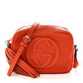 Pebbled Calfskin Small Soho Disco Bag Sun Orange