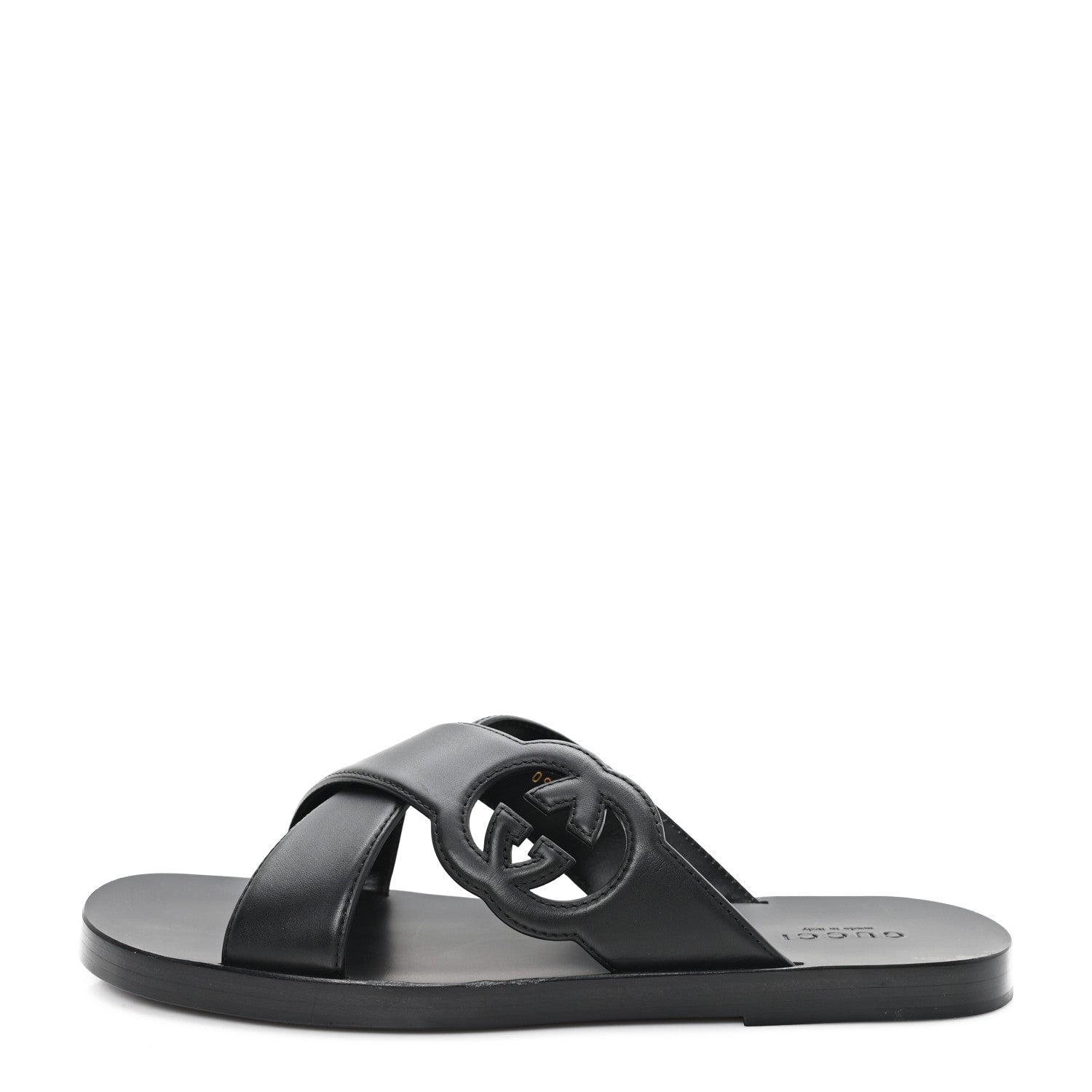 Cosmos Softy Calfskin Interlocking G Sandals 12 Black