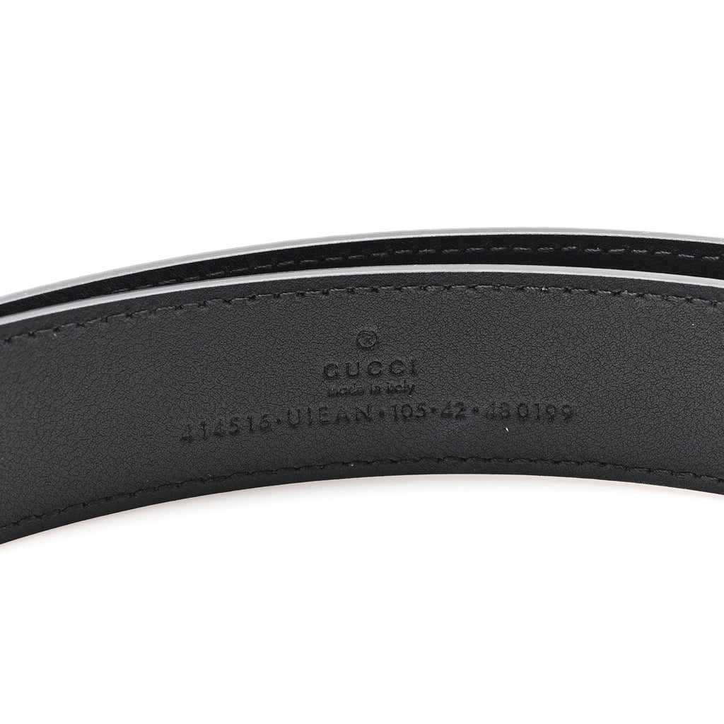 GG Supreme Monogram Bee Multicolor Appia Calfskin 30mm Belt 105 42 Black