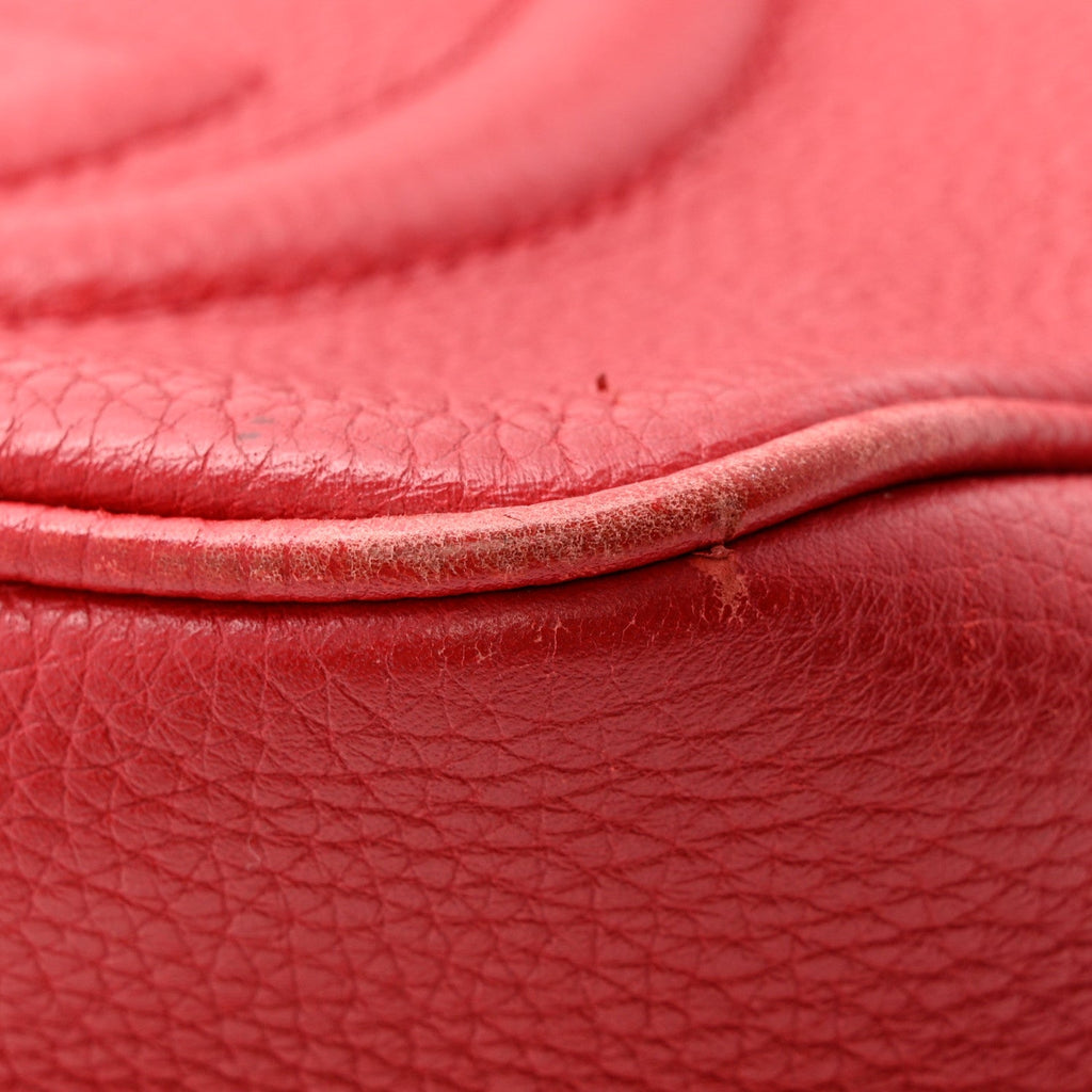 Pebbled Calfskin Small Soho Disco Bag Tabasco Red