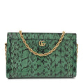 Snakeskin GG Small Ophidia Chain Shoulder Bag Green