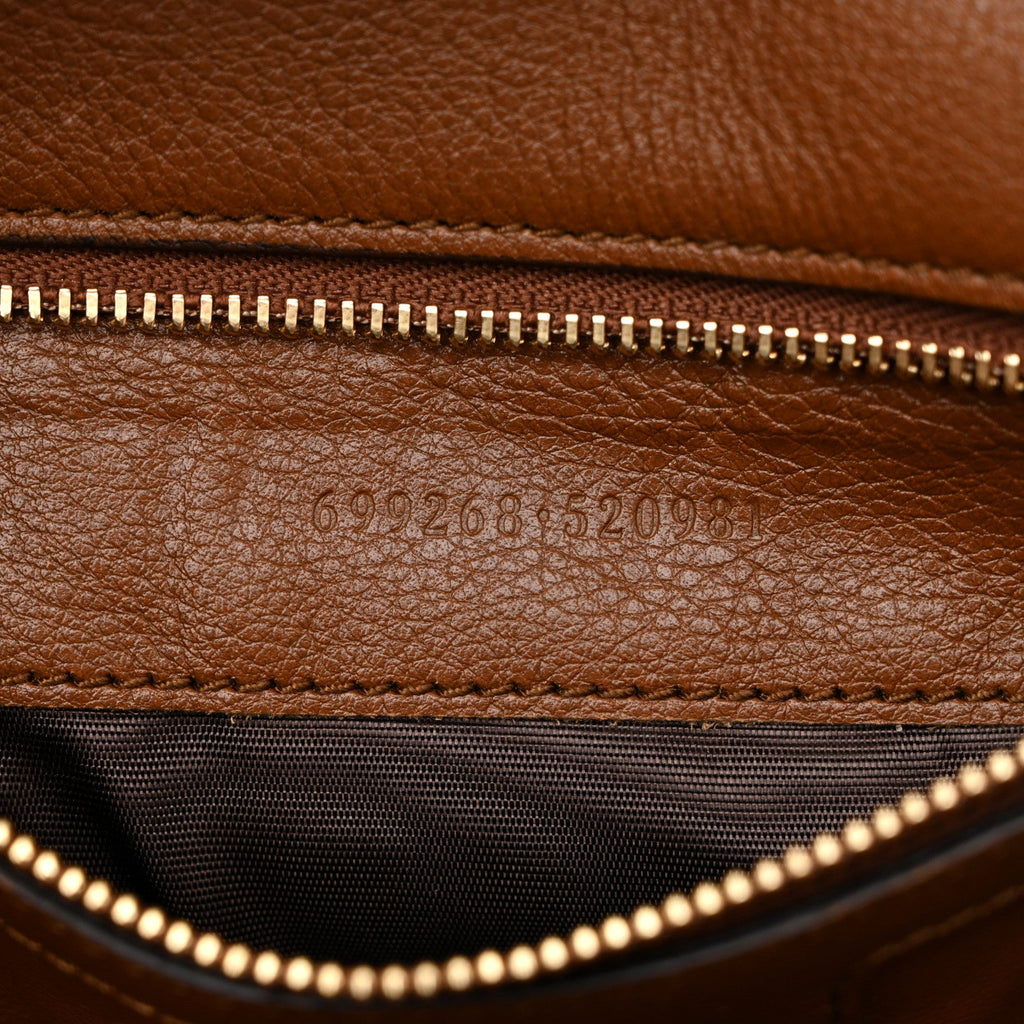Roxy Calfskin Blondie Chain Shoulder Flap Bag Blondie Cognac