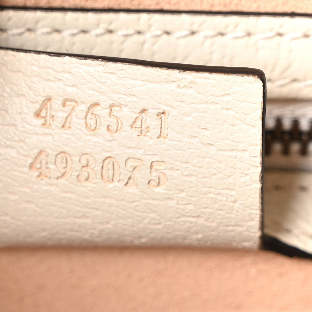 GG Supreme Monogram Small Queen Margaret Top Handle Bag White