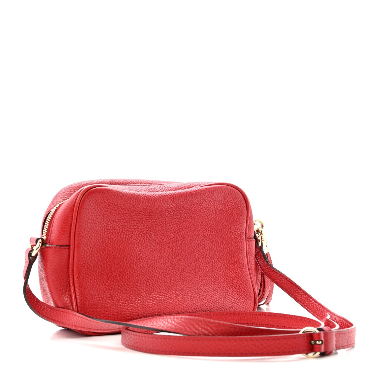 Pebbled Calfskin Small Soho Disco Bag Tabasco Red