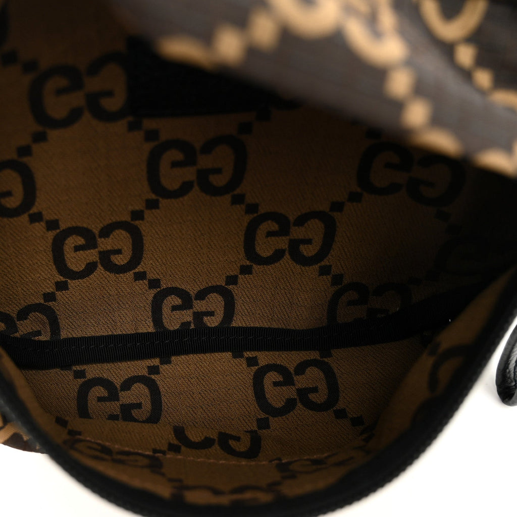 Recycled Polyester Monogram Jumbo GG Belt Bag Ebony Beige