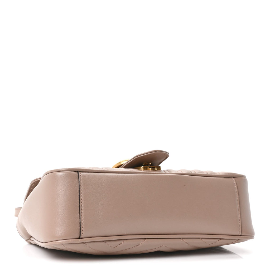 Calfskin Matelasse Small GG Marmont Shoulder Bag Porcelain Rose