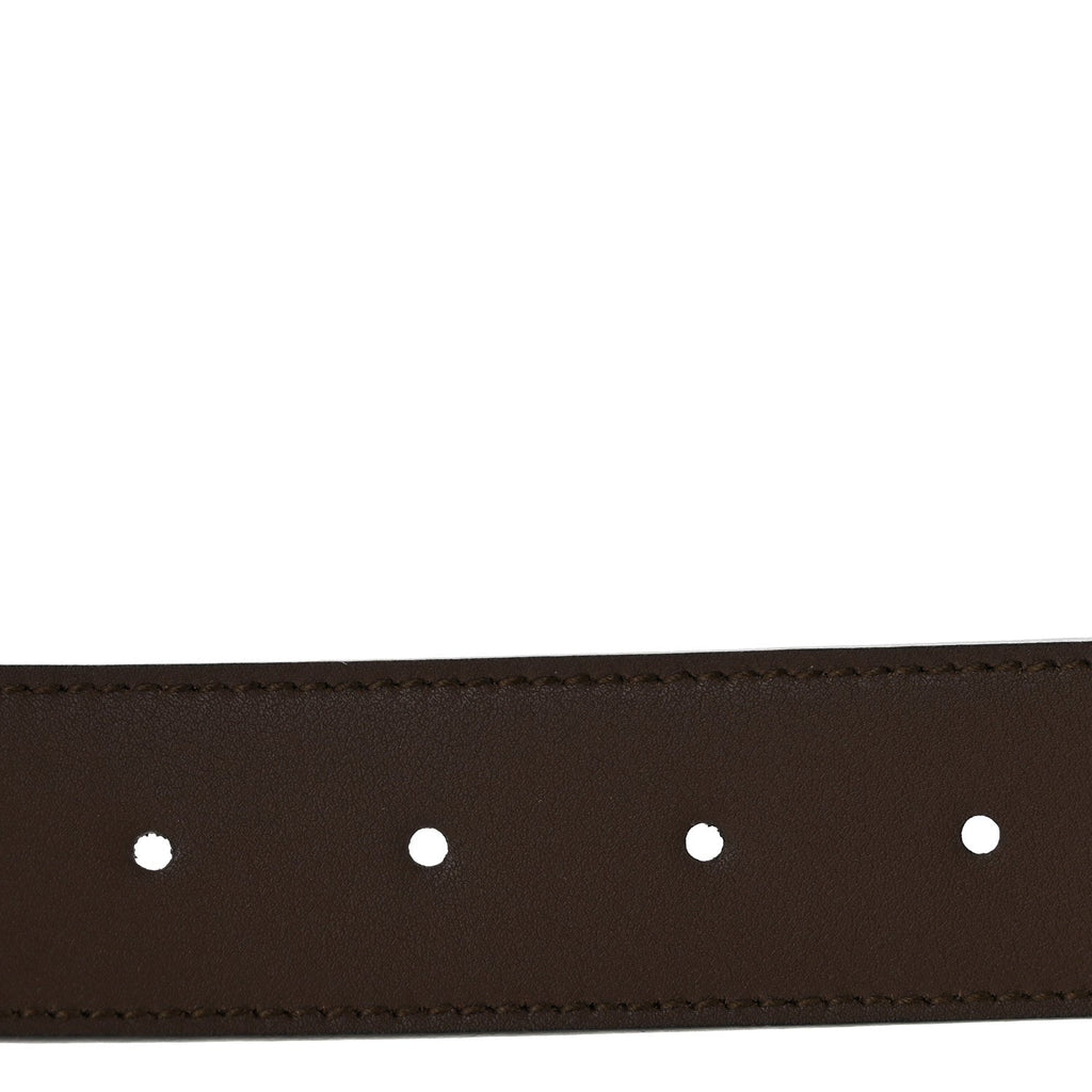 Supreme Monogram Calfskin Rectangular Belt 75 30 Brown