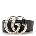 Moon Calfskin Nickel Double G 40mm Belt 85 34 Dark Cocoa