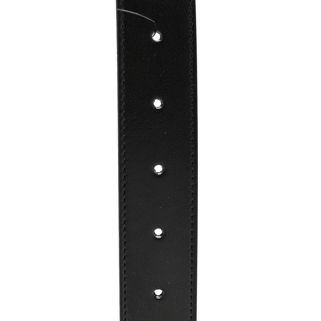 Plutone Calfskin Plaque GG 30mm Belt 80 32 Black