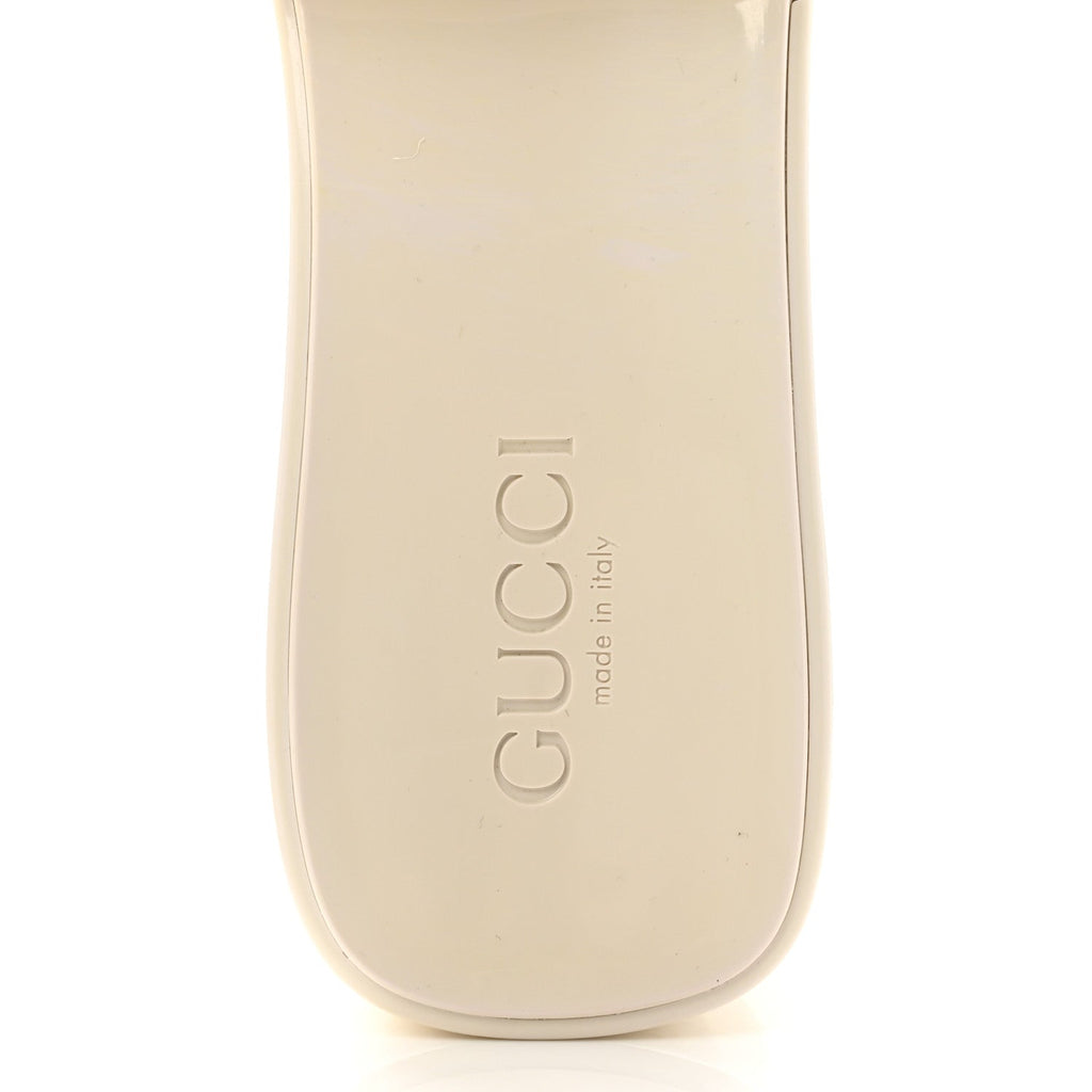 Rubber Gucci Logo Womens Platform 20/60mm Slide Sandals 40 Mystic White