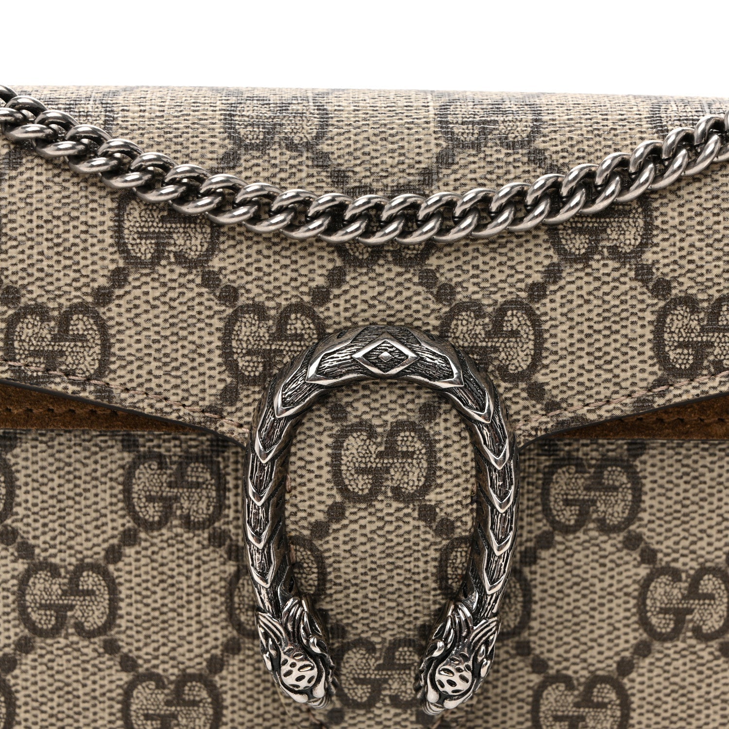 GG Supreme Monogram Super Mini Dionysus Shoulder Bag Taupe