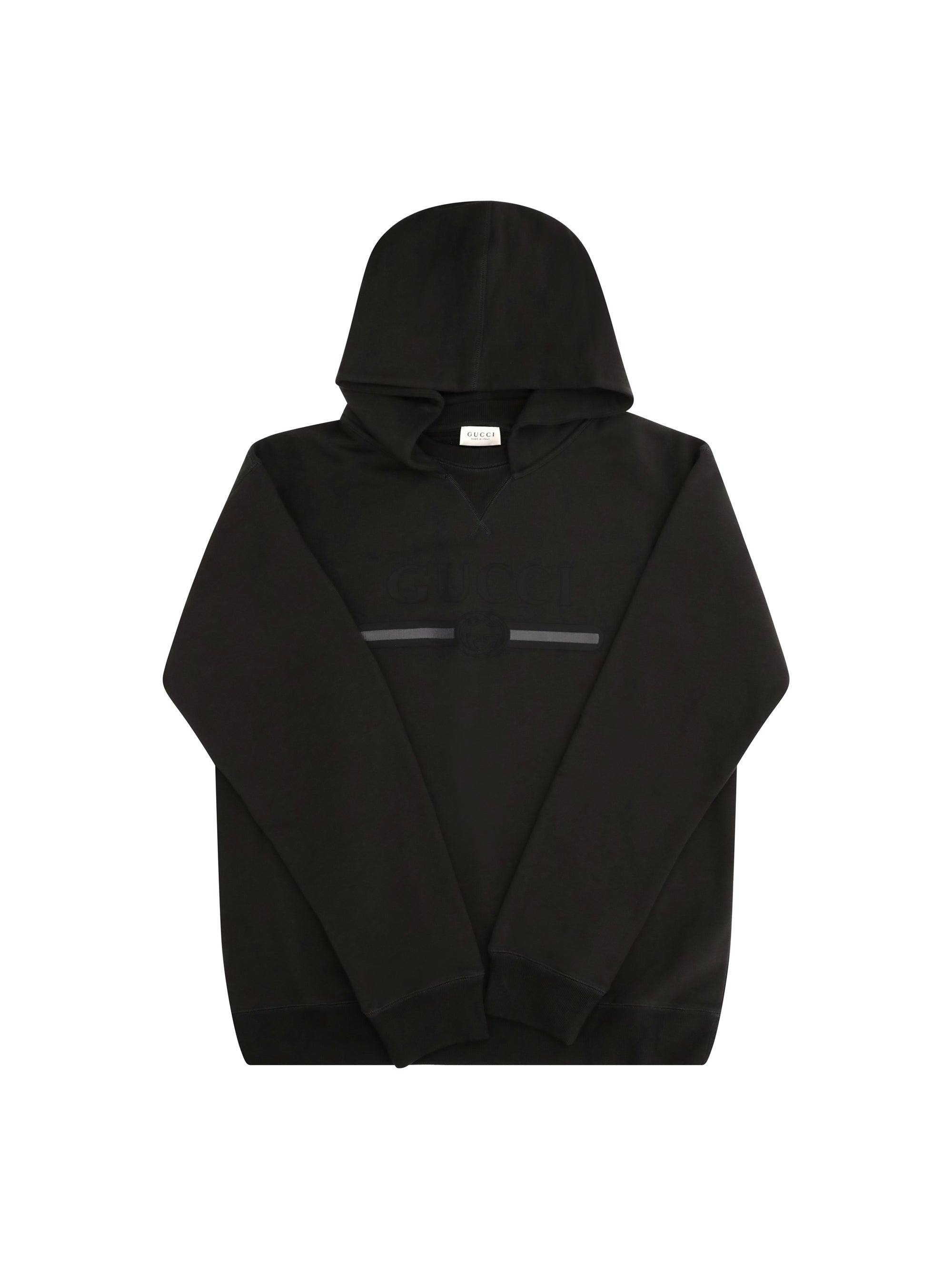 Gucci Cotton Logo Hoodie — Gray