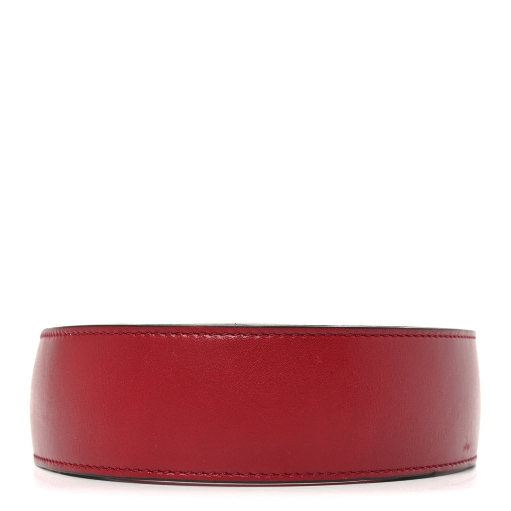 Efesto Leather Horsebit 25mm Belt 80 32 New Cherry Red