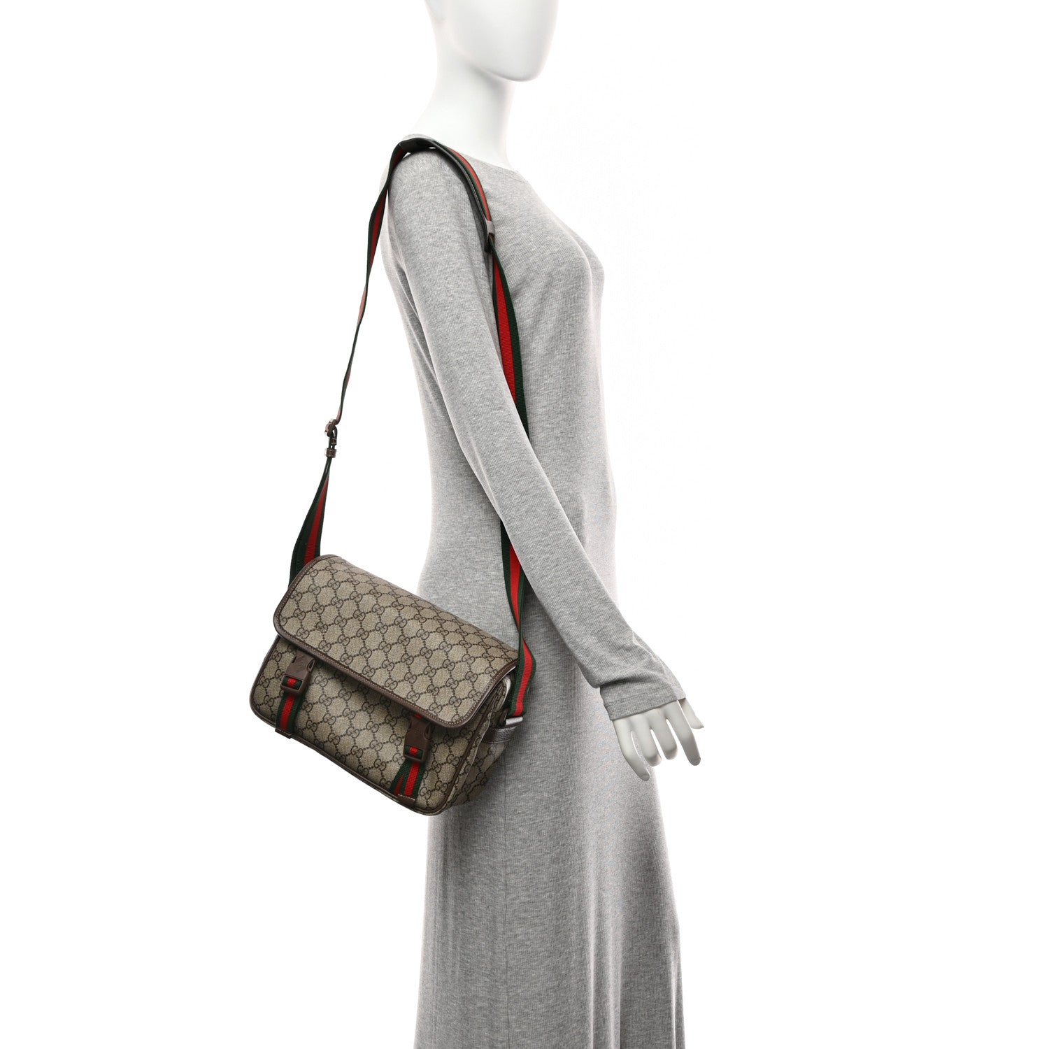GG Supreme Small Messenger Bag Beige Ebony