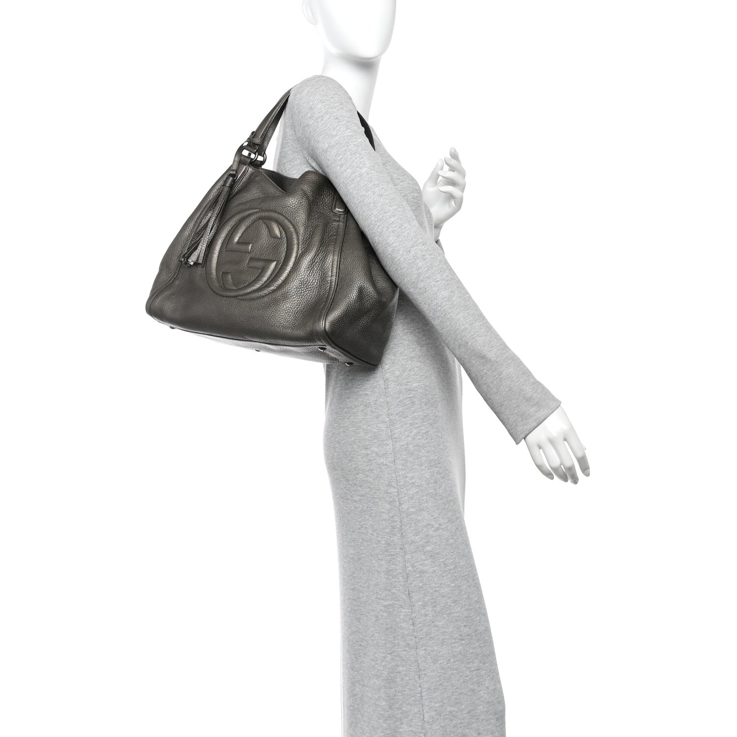 Metallic Cellarius Calfskin Medium Soho Shoulder Bag Sasso