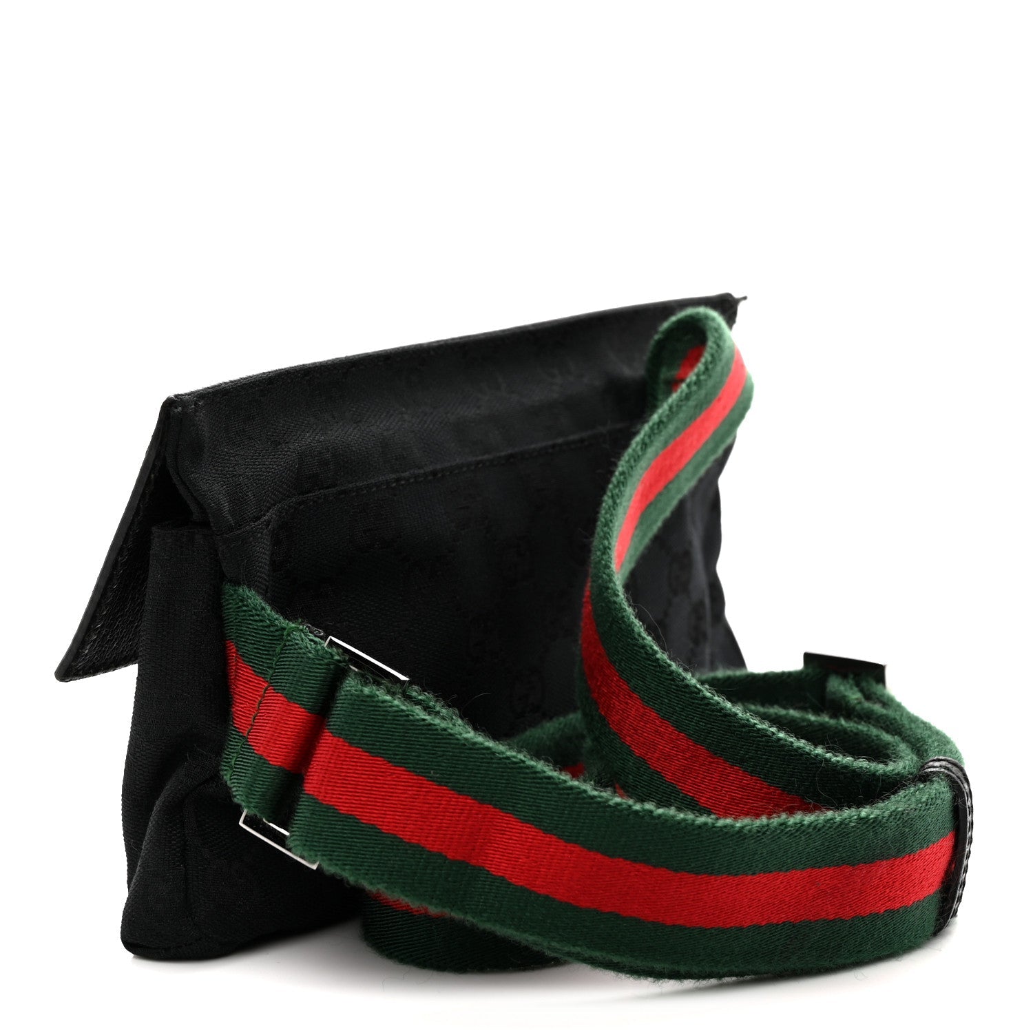 Monogram Web Belt Pouch Bag Black