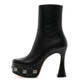 Nappa Platform Charlotte Ankle Boots 36 Black