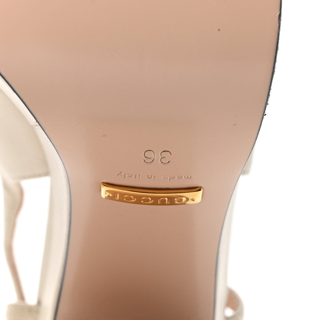 Nappa Horsebit Platform 35/120mm Slingback Pumps 36 New Mystic White