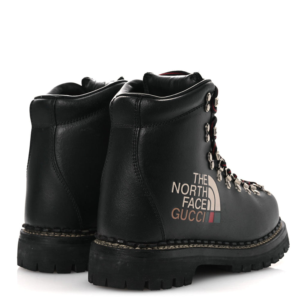 X THE NORTH FACE Calfskin Womens Hiking Ankle Boots 37.5 Black