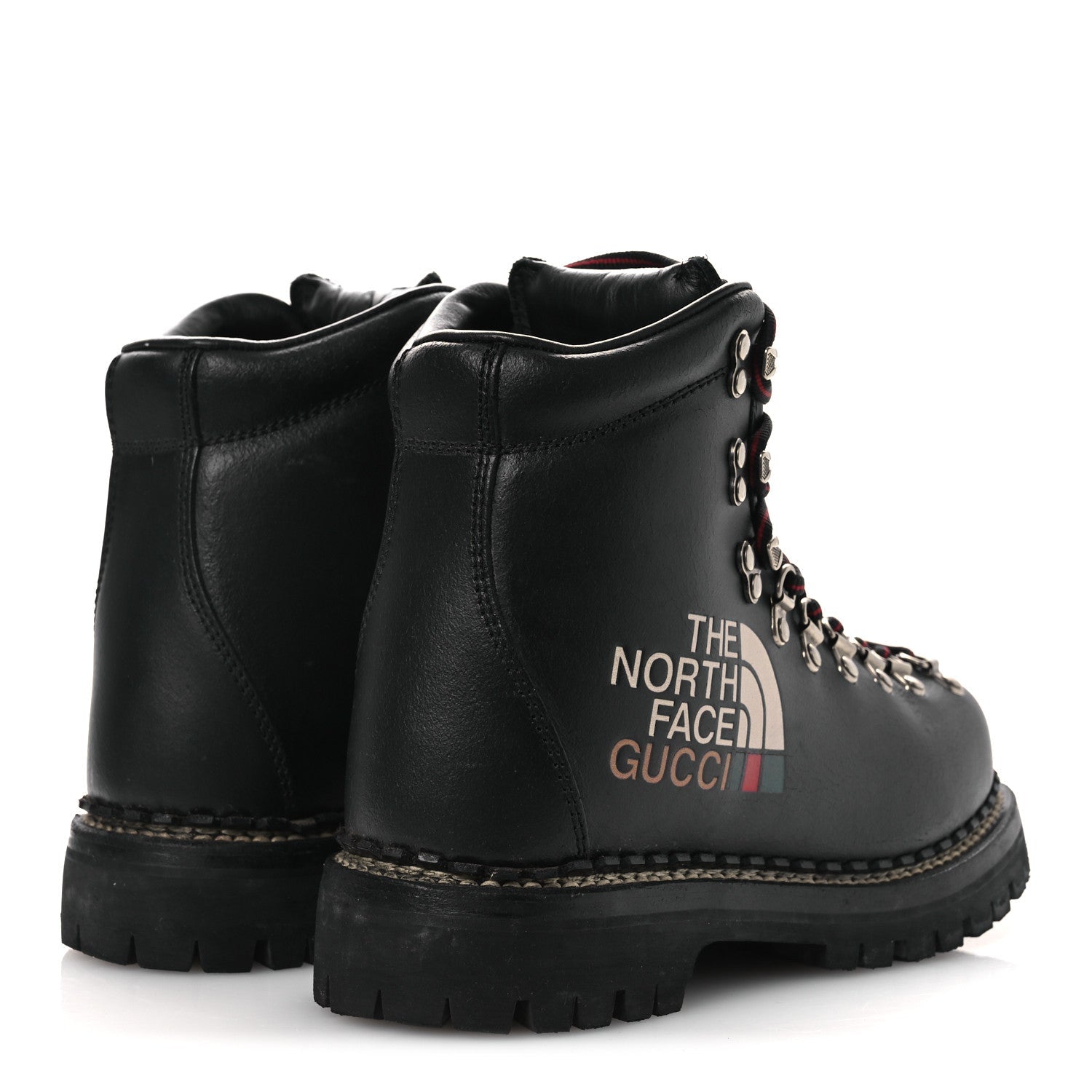 X THE NORTH FACE Calfskin Womens Hiking Ankle Boots 37.5 Black