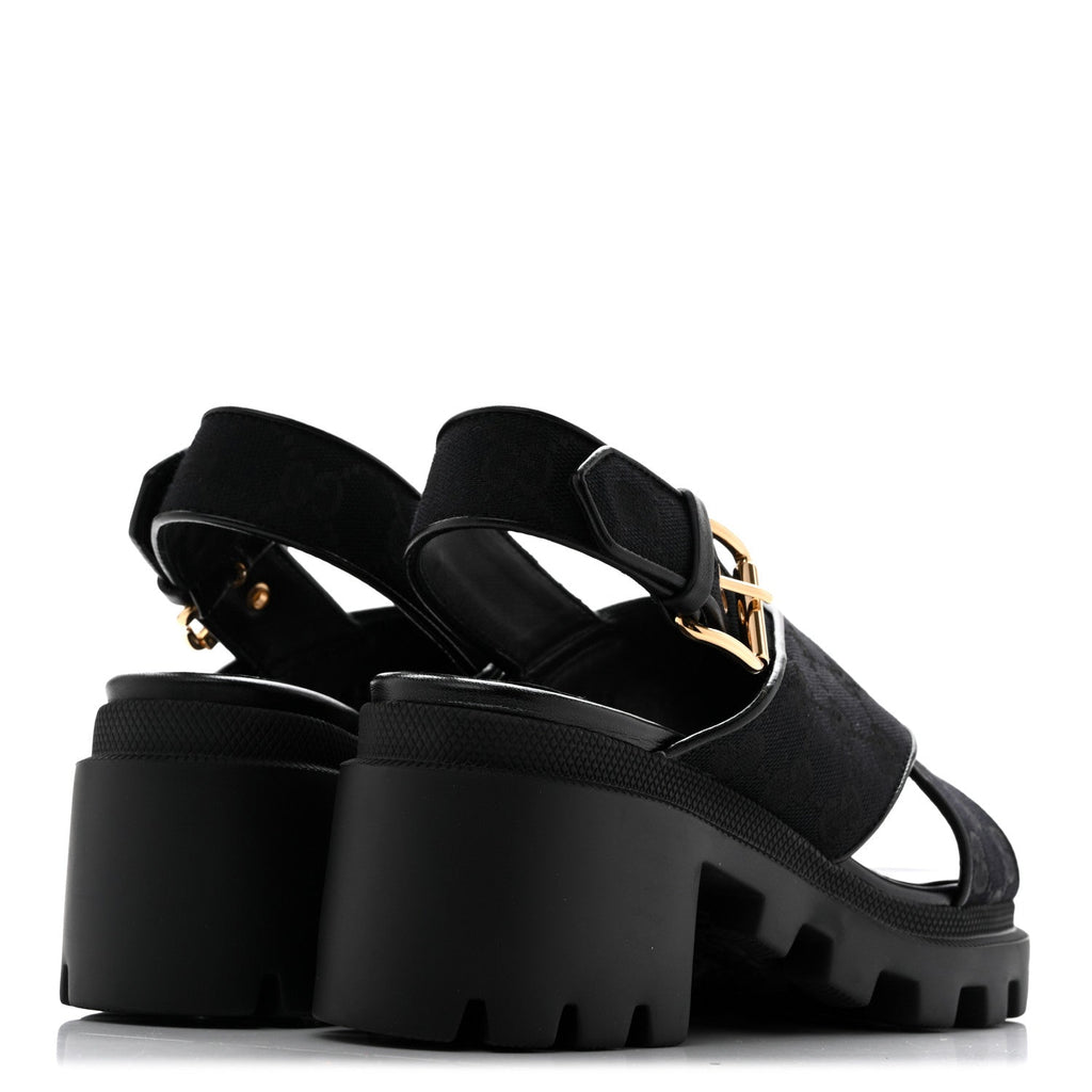Monogram Granada Kid Trip 40/72mm Lug Sole Sandals 38 Black