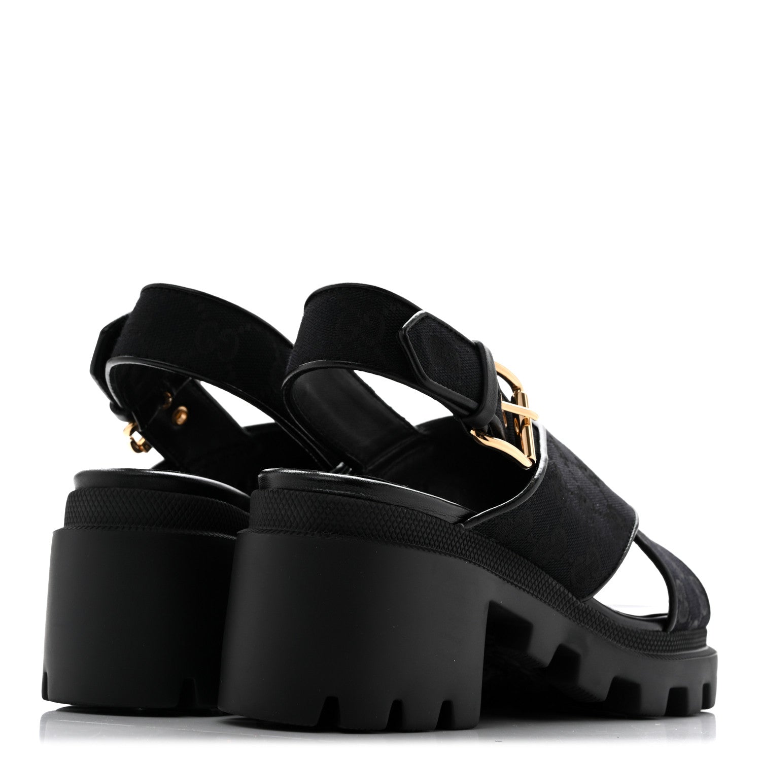 Monogram Granada Kid Trip 40/72mm Lug Sole Sandals 38 Black