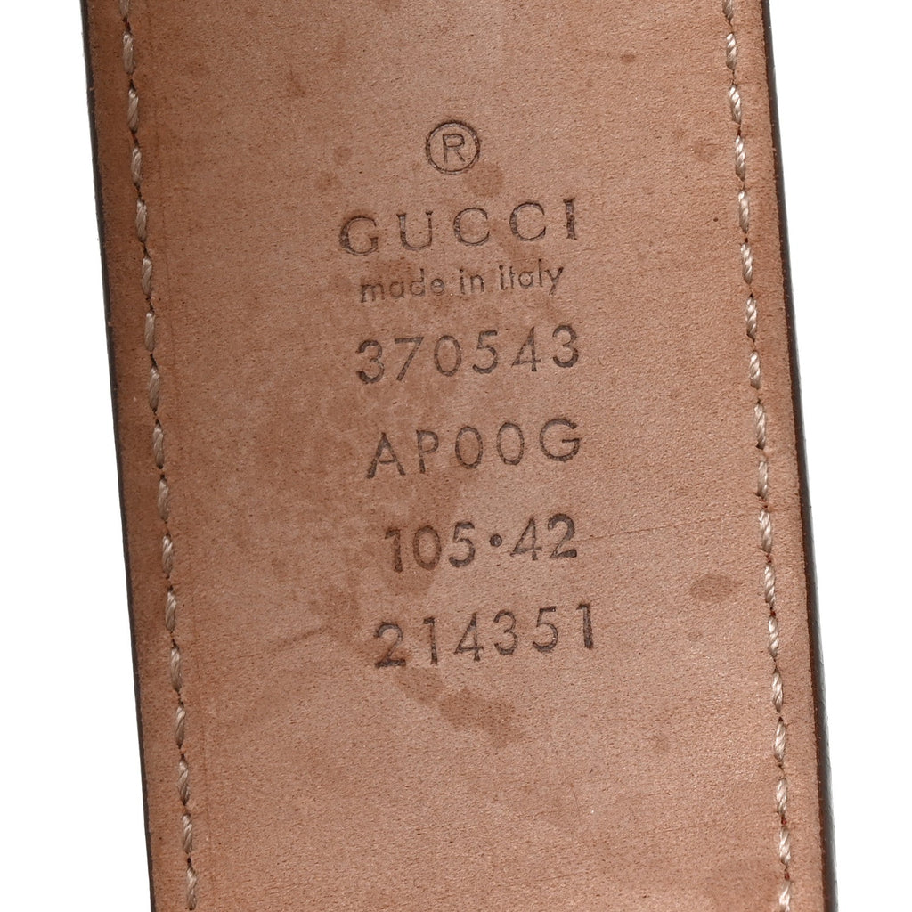 Guccissima Signature Interlocking G 37mm Belt 105 42 Hibiscus Red