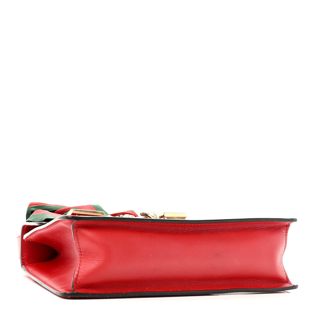 Calfskin Small Sylvie Shoulder Bag Hibiscus Red