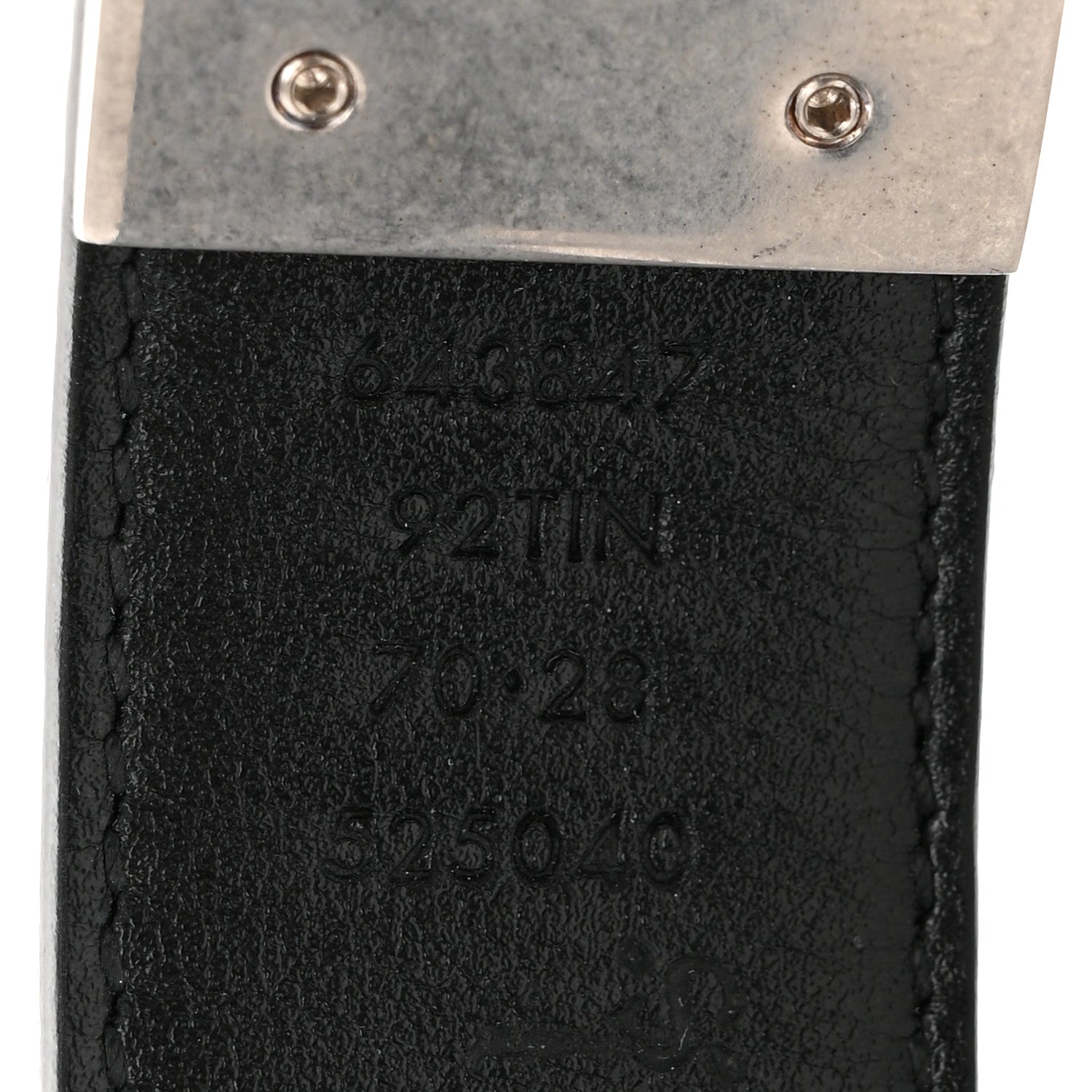 GG Supreme Monogram Plutone Calfskin Palladium Double G Reversible 30mm Belt 70 28 Black