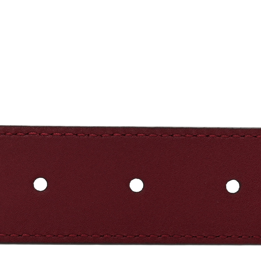 Plutone Calfskin Interlocking G 30mm Belt 100 40 Rosso Ancora