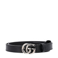 Plutone Calfskin Palladium Double G 20mm Belt 85 34 Black
