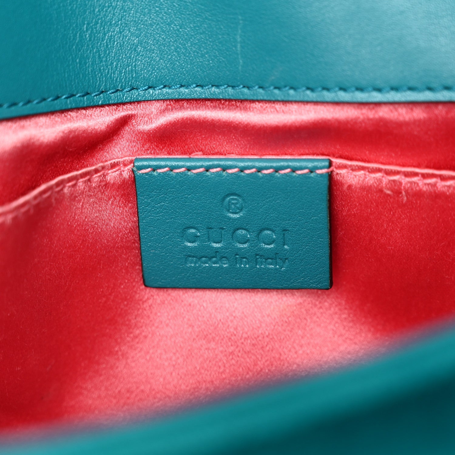 Velvet Matelasse Mini GG Marmont Shoulder Bag Pavone Cyan
